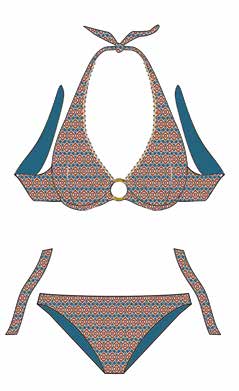 Costume bikini con foulard in OMAGGIO - MARINA ABAGNALE